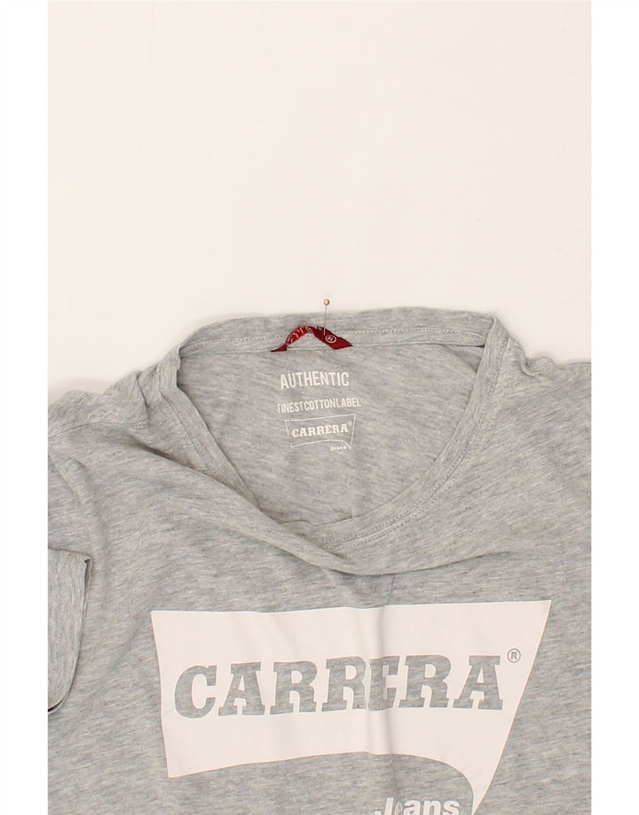 CARRERA Mens T-Shirt Top XL Grey Cotton Vintage Carrera and Second-Hand Carrera from Messina Hembry 