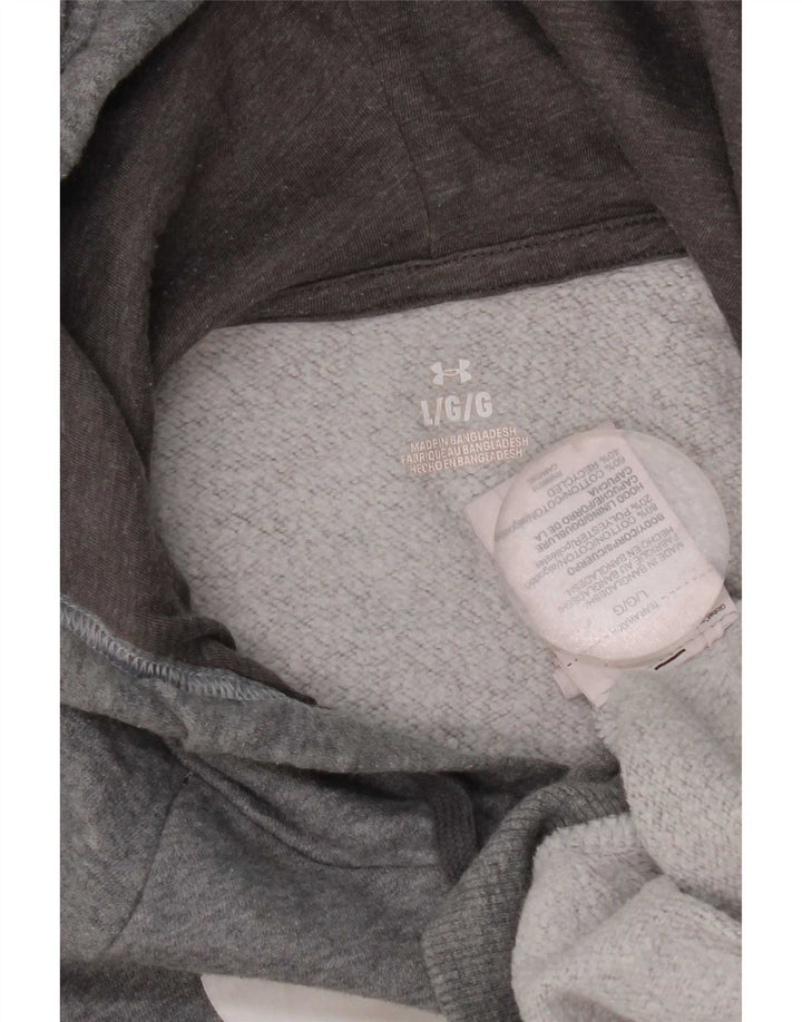 Under Armour Herren-Kapuzenpullover mit Grafik, groß, graue Baumwolle