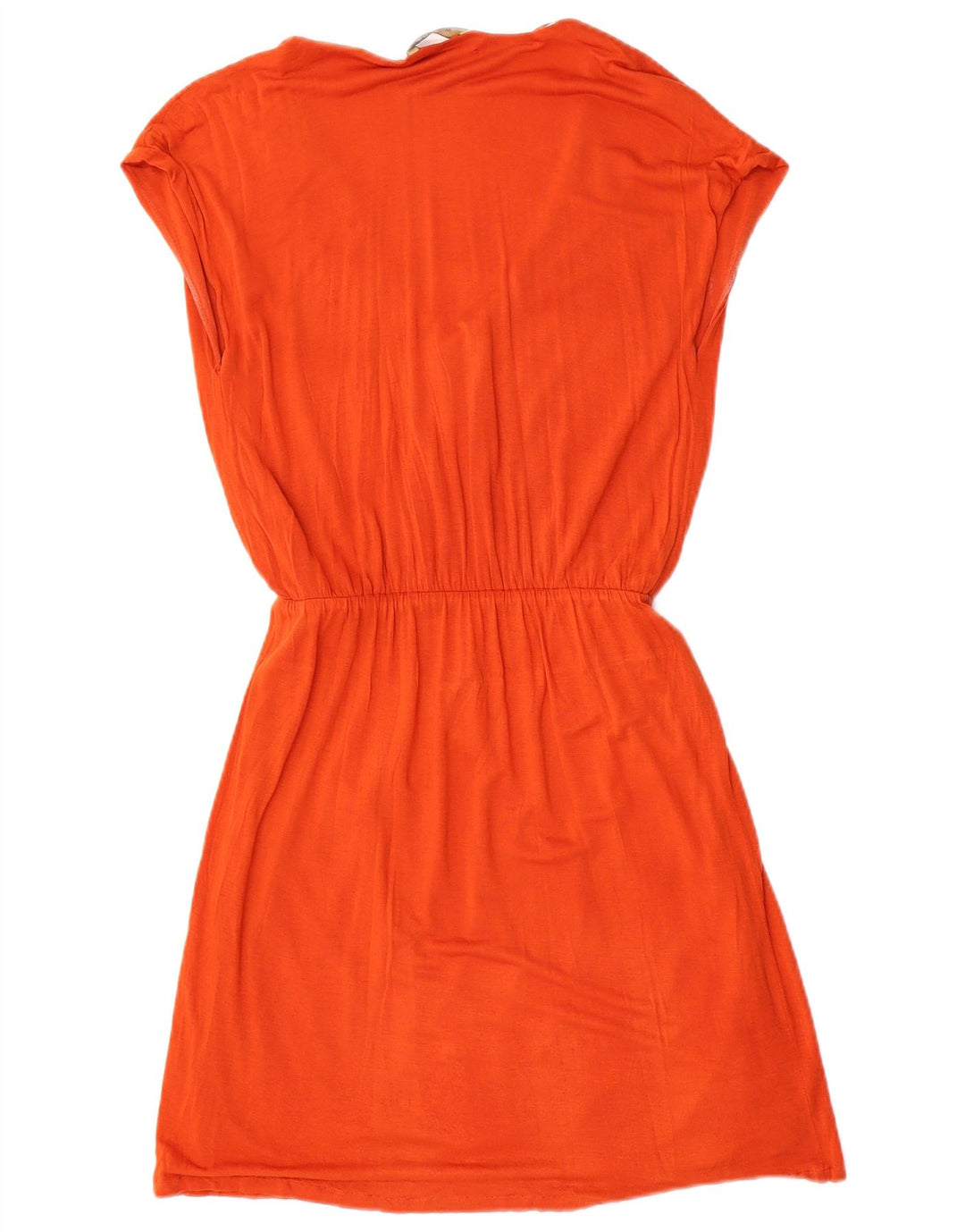 Massimo Dutti Damen Basic Kleid UK 10 Small Orange