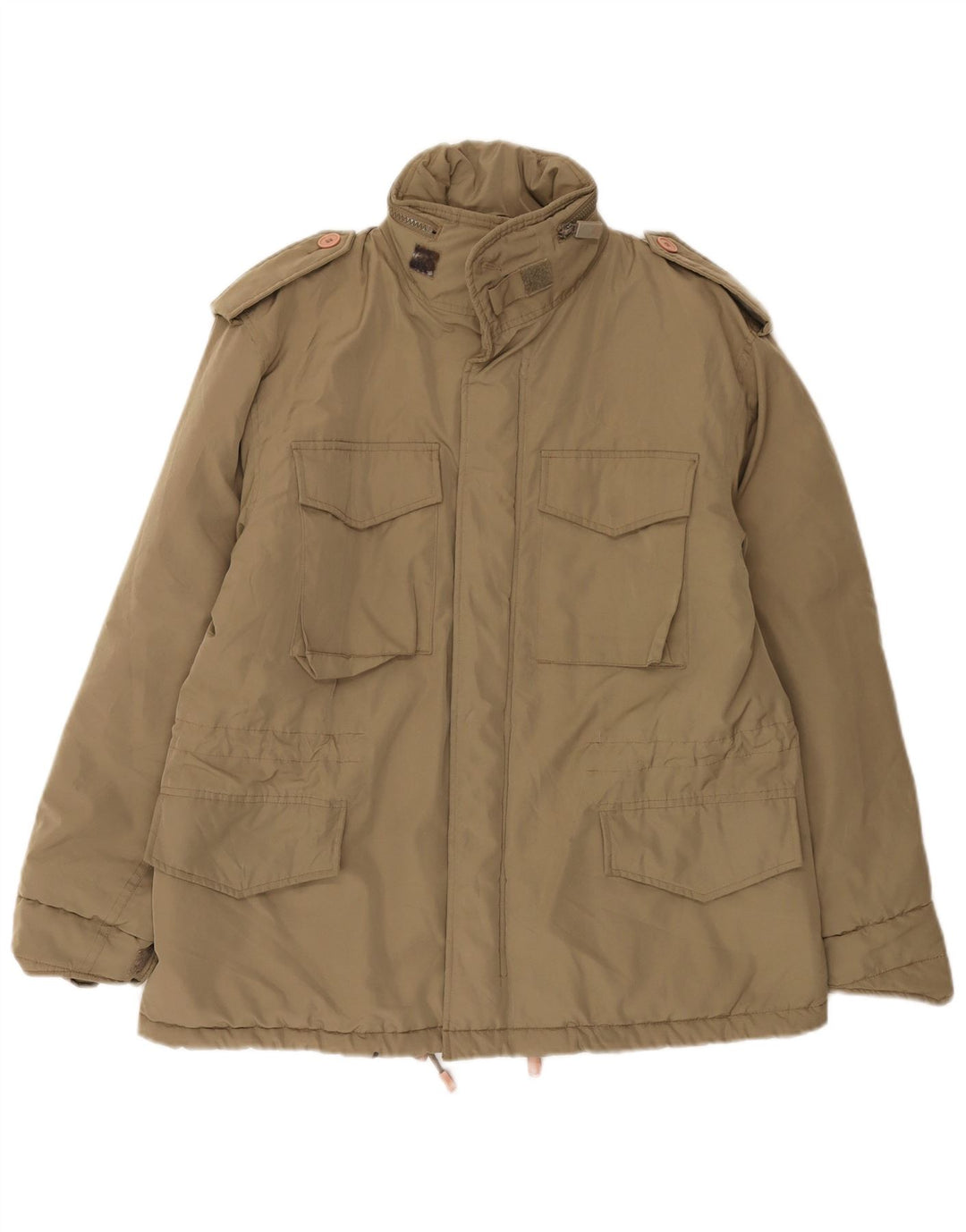 Alberto Aspesi Herren Militär-Jacke, gepolstert, UK 36, Größe S, braun, Polyester