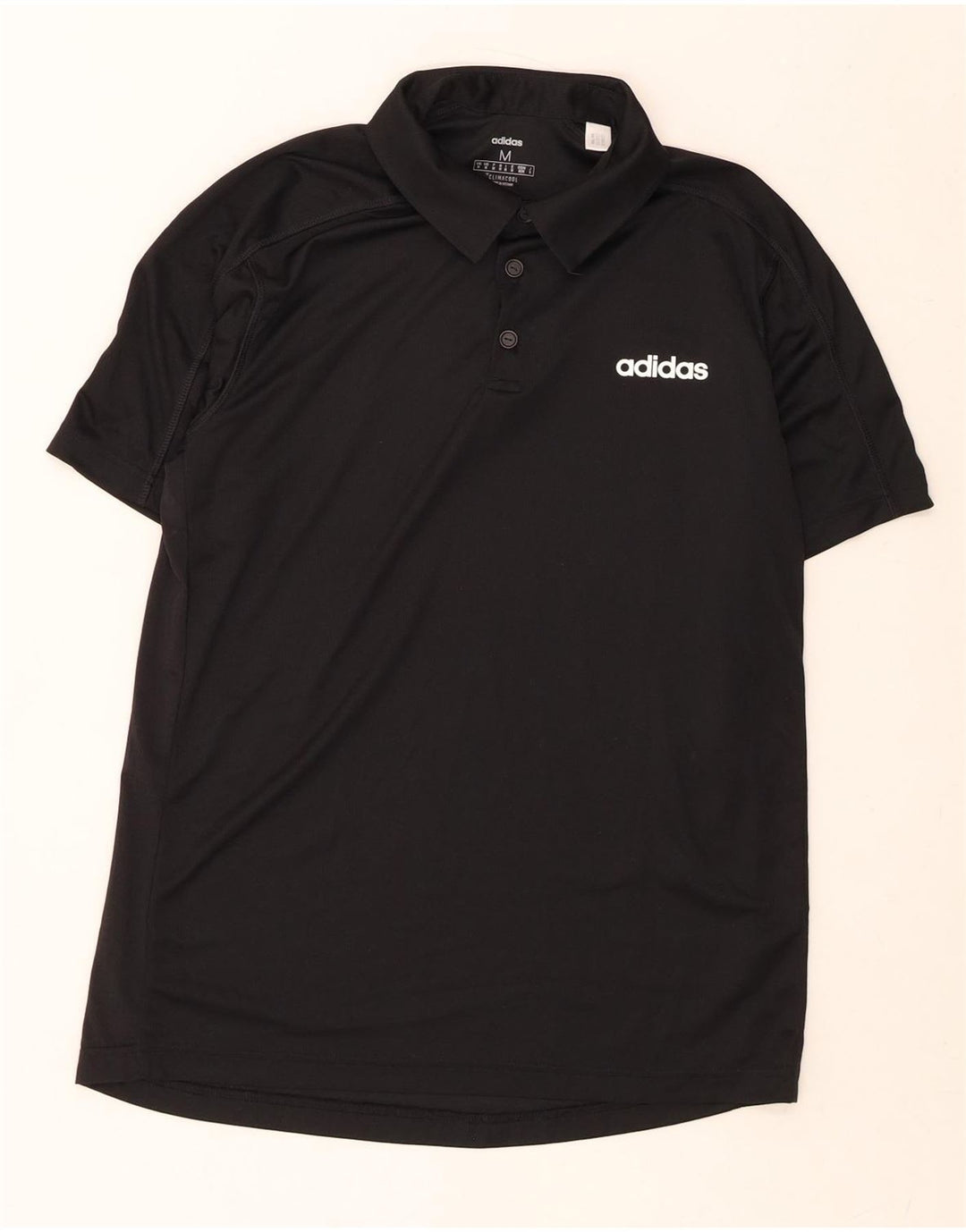 ADIDAS Mens Climacool Polo Shirt Medium Black Polyester Vintage Adidas and Second-Hand Adidas from Messina Hembry 