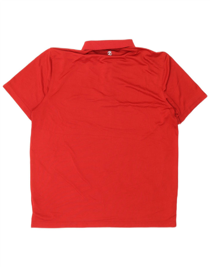 IZOD Mens Golf Polo Shirt XL Red Polyester