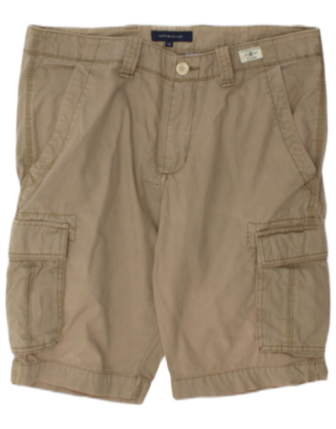 Tommy Hilfiger Herren Cargo-Shorts W33, große Khaki-Baumwolle
