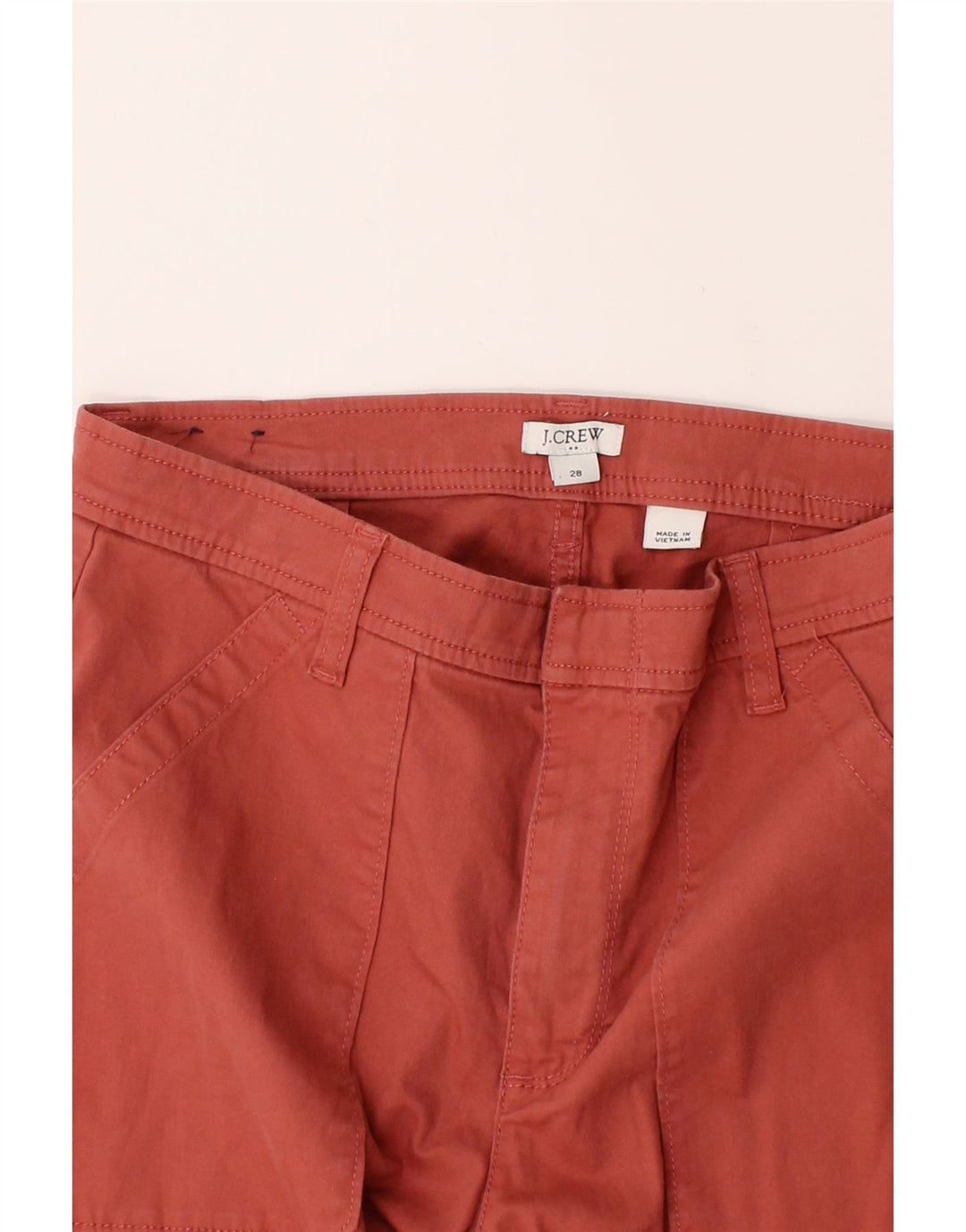J. CREW Womens Slim Cropped Trousers W28 L27 Red Cotton Vintage J. Crew and Second-Hand J. Crew from Messina Hembry 