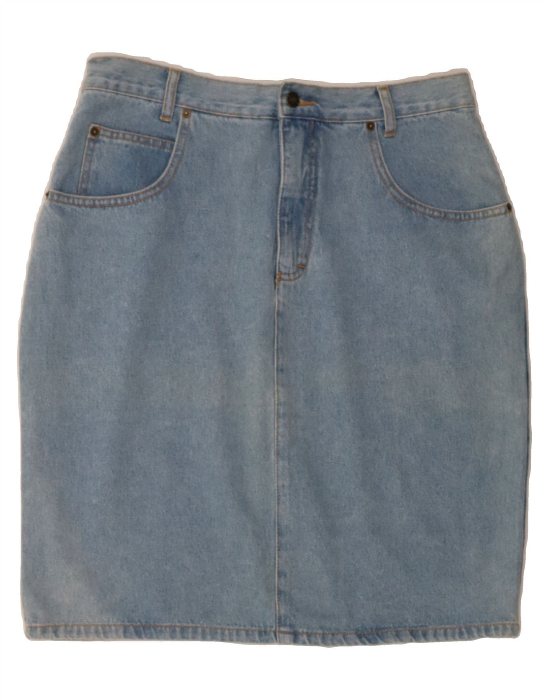 VINTAGE Womens Denim Skirt IT 44 Medium W32 Blue Vintage Vintage and Second-Hand Vintage from Messina Hembry 
