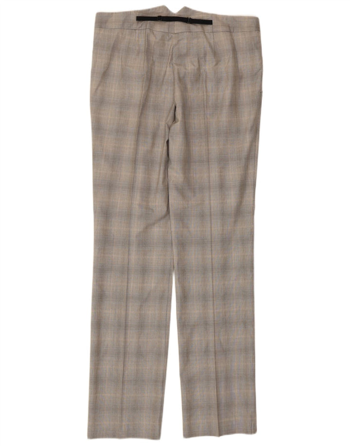 Sisley Slim-Anzughose für Damen, Größe 42, mittelgroß, W30, L33, grau kariertes Polyester