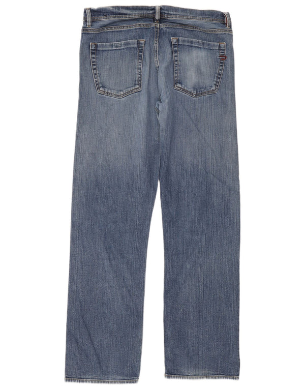 Diesel Herren Straight Jeans W36 L32 Blaue Baumwolle