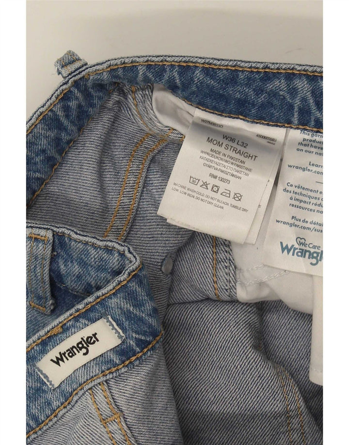 Wrangler Herren Mom Straight Jeans W36 L32 Blaue Baumwolle