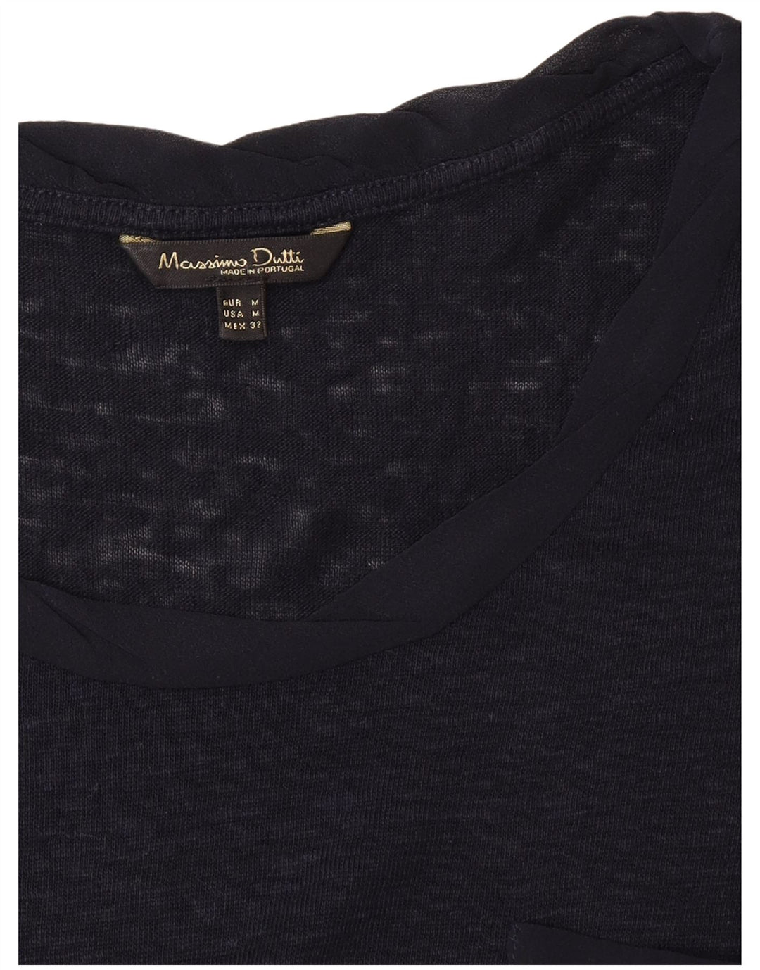 Massimo Dutti Damen T-Shirt Top UK 12 Medium Marineblau