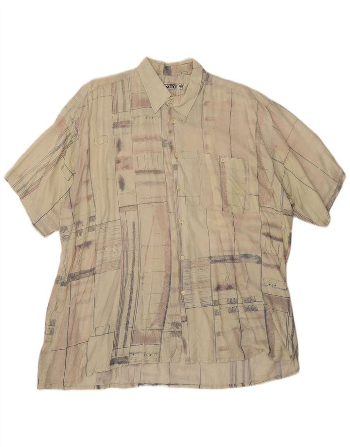 Vintage Herren Kurzarmshirt XL Beige