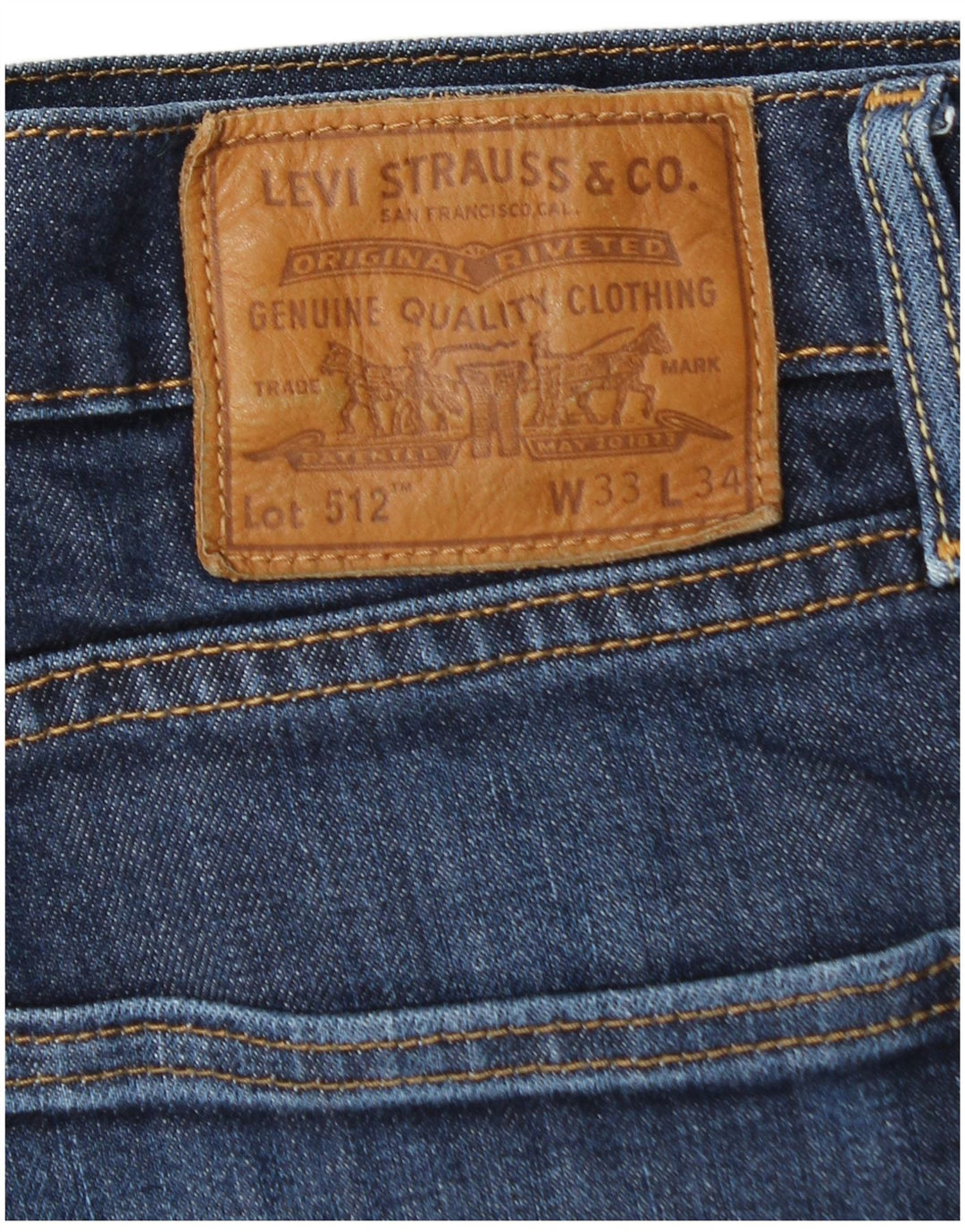 Levi's Herren Slim Tapered Jeans W33 L31 Blaue Baumwolle