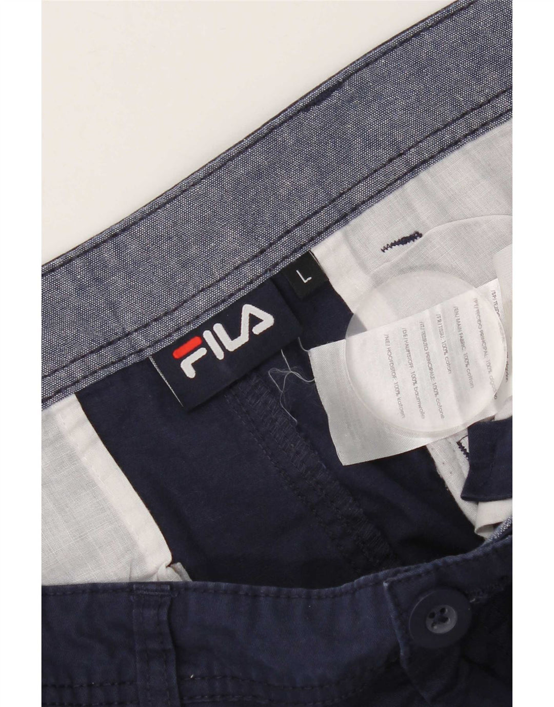 Fila Herren Chino-Shorts, groß, W34, marineblaue Baumwolle