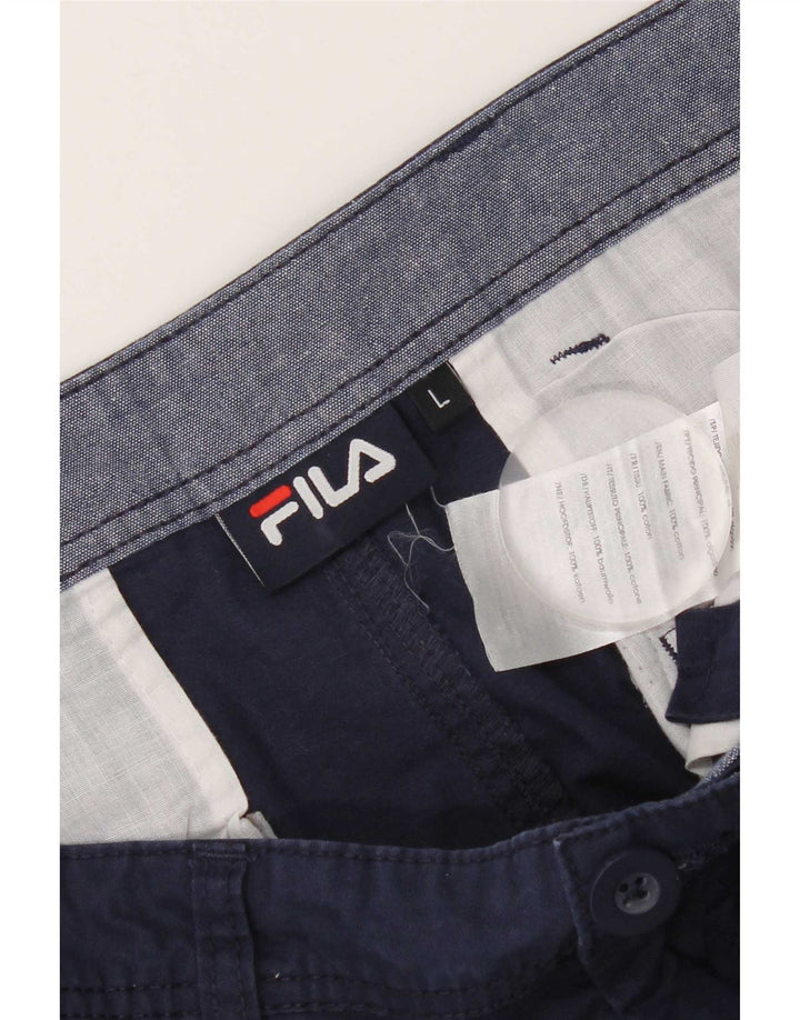 Fila Herren Chino-Shorts, groß, W34, marineblaue Baumwolle