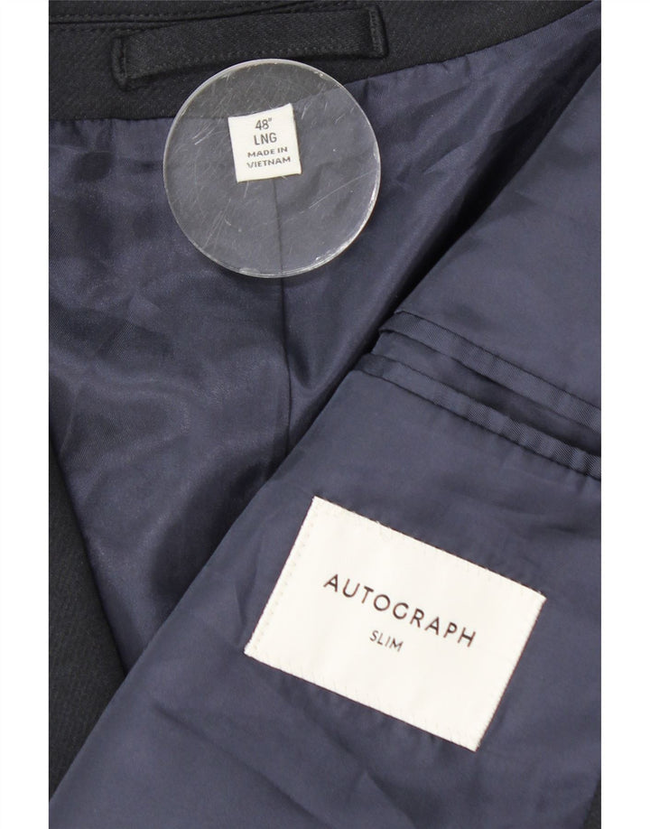 Marks & Spencer Herren Autograph Slim Fit Blazer Jacke UK 48 4XL Marineblau