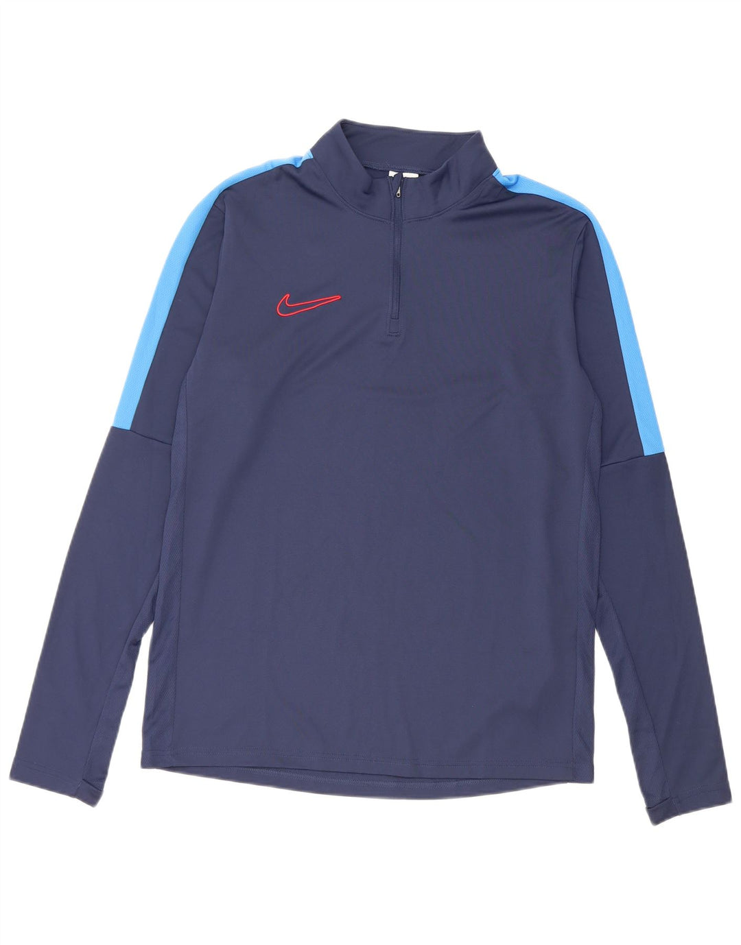 Nike Herren Dri Fit Pullover-Trainingsanzug-Oberteil, mittelgroß, Marineblau, Farbblock