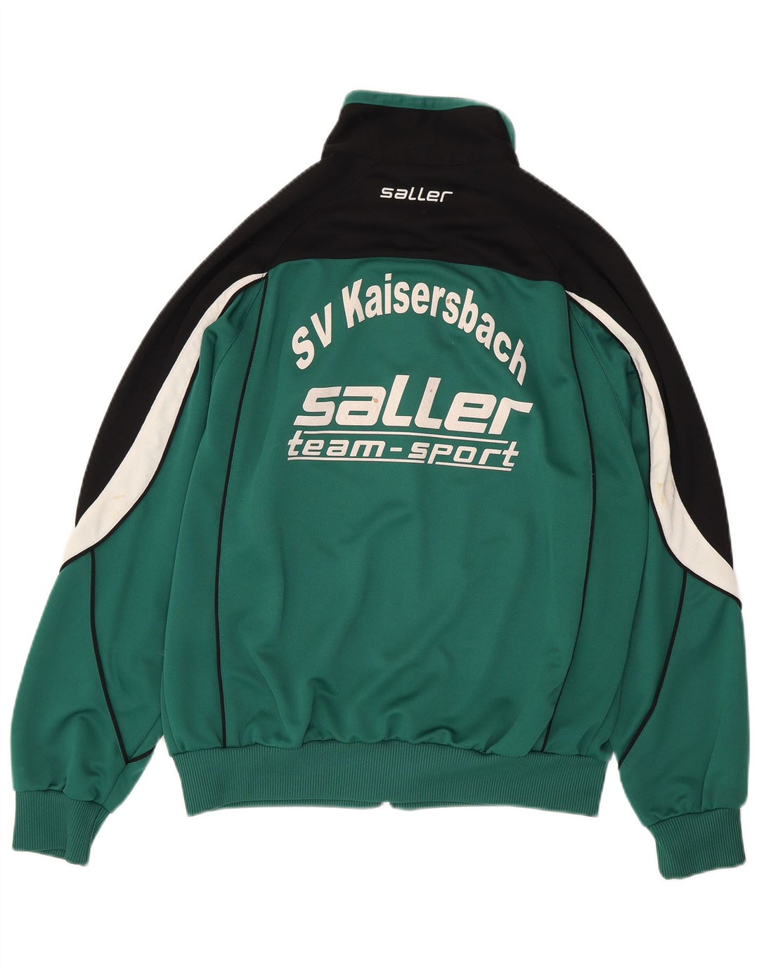 Saller Herren-Trainingsanzugoberteil mit Grafik, groß, grünes Farbblock-Polyester