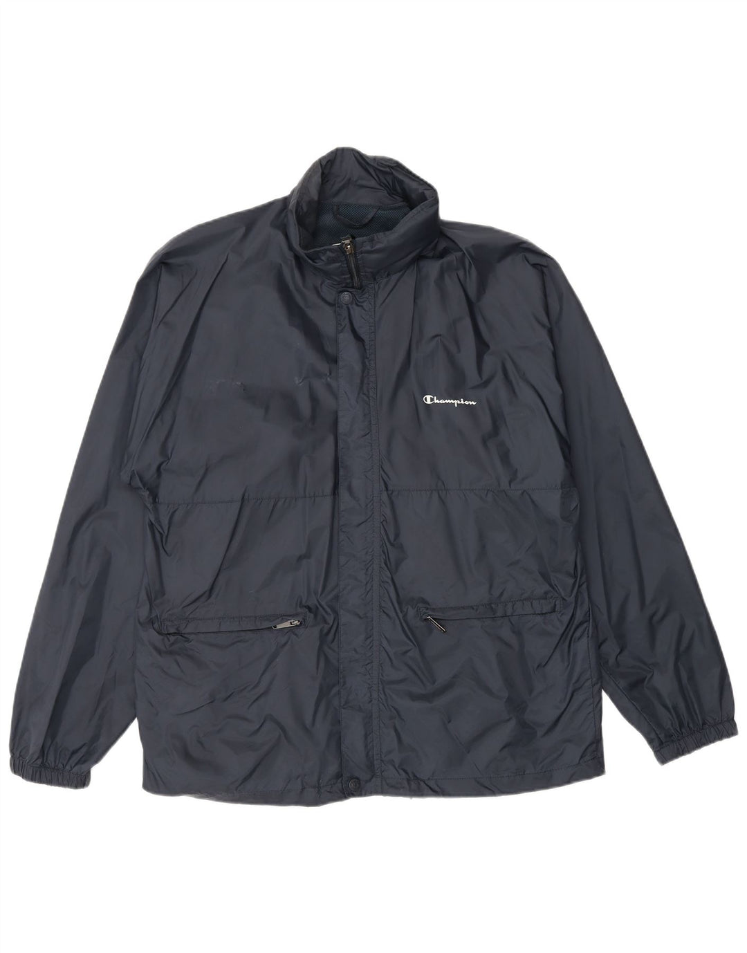 Champion Herren-Regenjacke mit Kapuze, Größe S, Marineblau, Größe 36, Polyamid