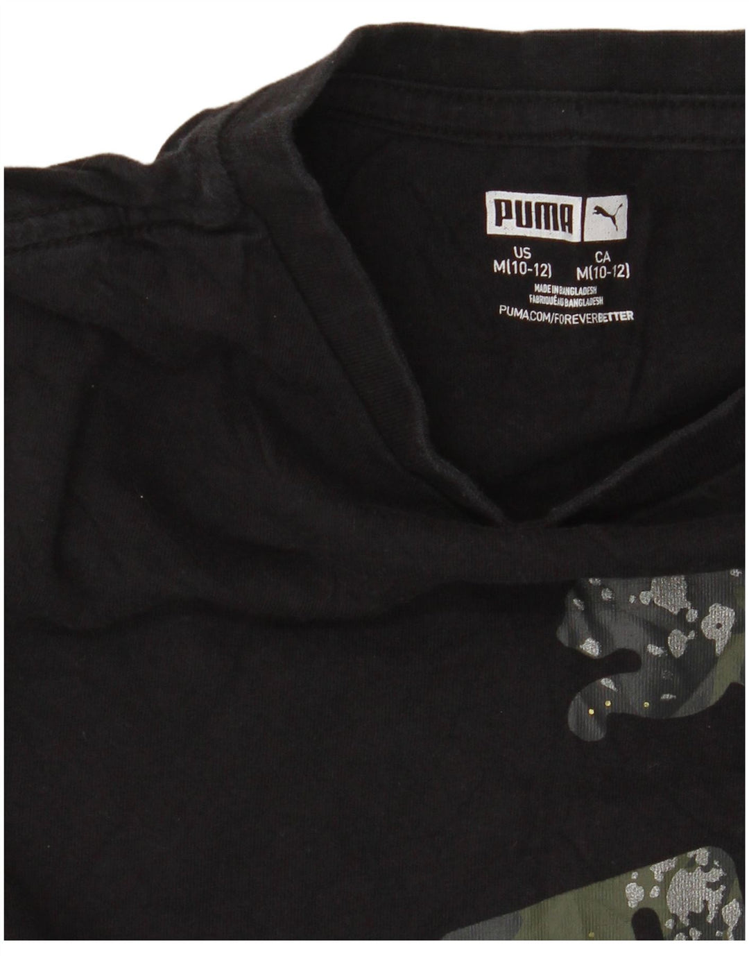 PUMA Jungen Graphic T-Shirt Top 10-11 Jahre Medium Schwarz