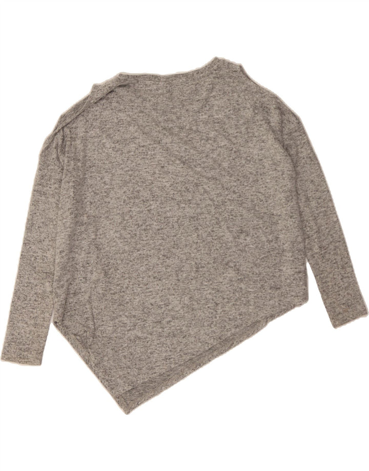 MOSSIMO Womens Asymmetric Oversized Boat Neck Jumper Sweater UK 6 XS Grey Vintage Mossimo and Second-Hand Mossimo from Messina Hembry 