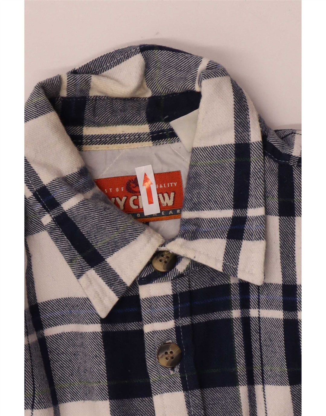 Ivy Crew Herren Lumberjack Flanellhemd Mittelblau kariert