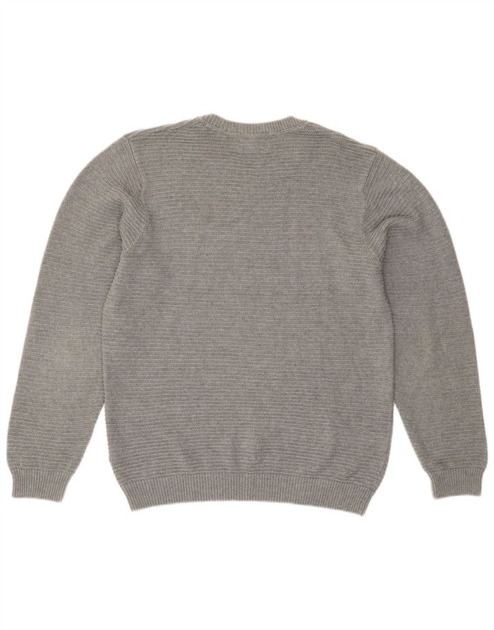 Marks & Spencer Herren-Pullover mit maßgeschneiderter Passform und Rundhalsausschnitt in Mittelgrau