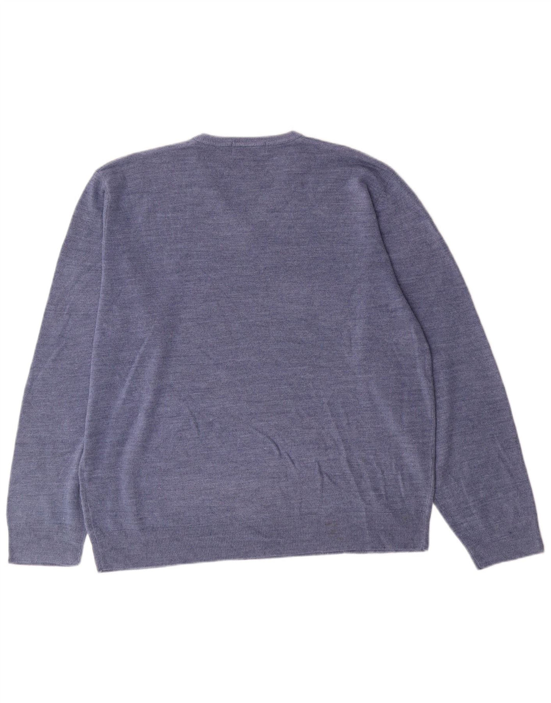 MARKS & SPENCER Herren Blue Harbor V-Ausschnitt Pullover Pullover XL Blau Klassisch