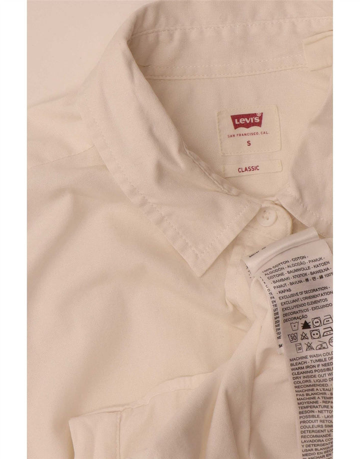 Levi's Jungen-Hemd mit klassischer Passform, 14–15 Jahre, Größe S, weiße Baumwolle