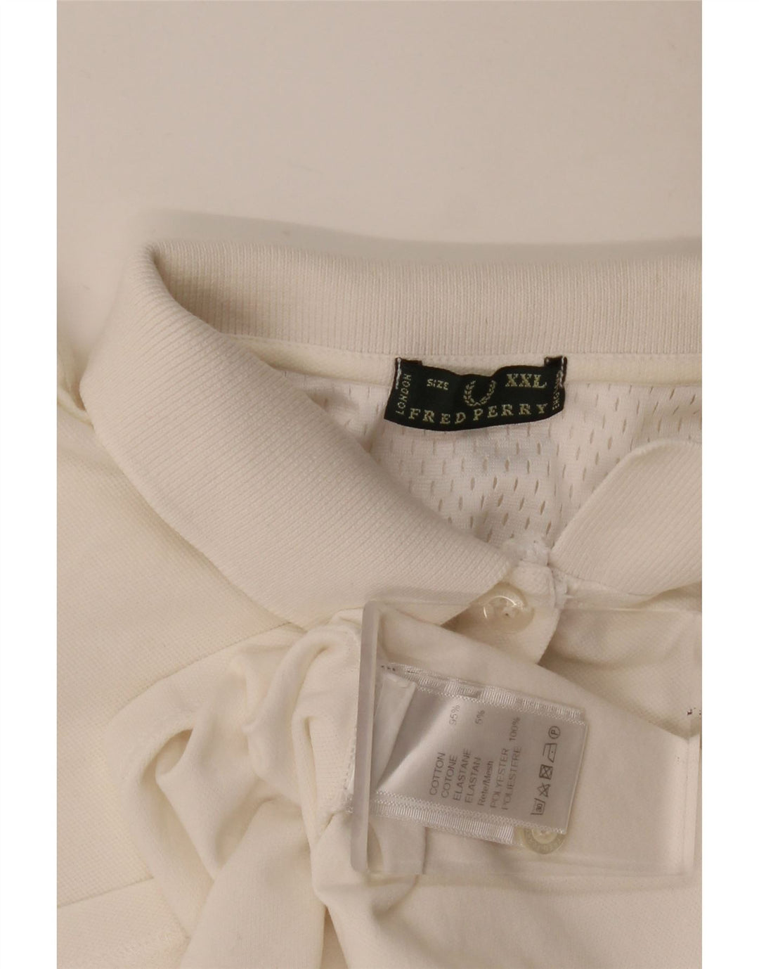 Fred Perry Damen Poloshirt UK 20 2XL Weiße Baumwolle