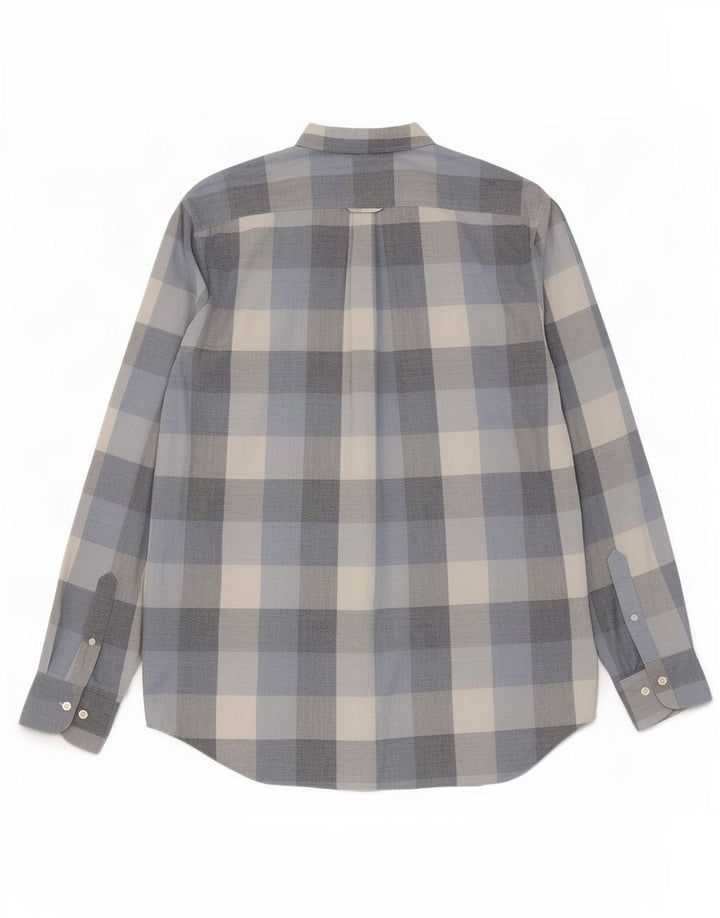 Gant Herren-Hemd mit normaler Passform, Größe 41/42, 16 1/2, große blaue Gingham-Baumwolle