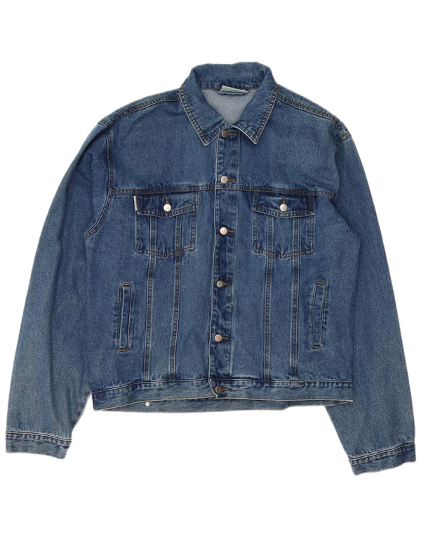 Giani Feroti Herren Jeansjacke UK 40 Große blaue Baumwolle