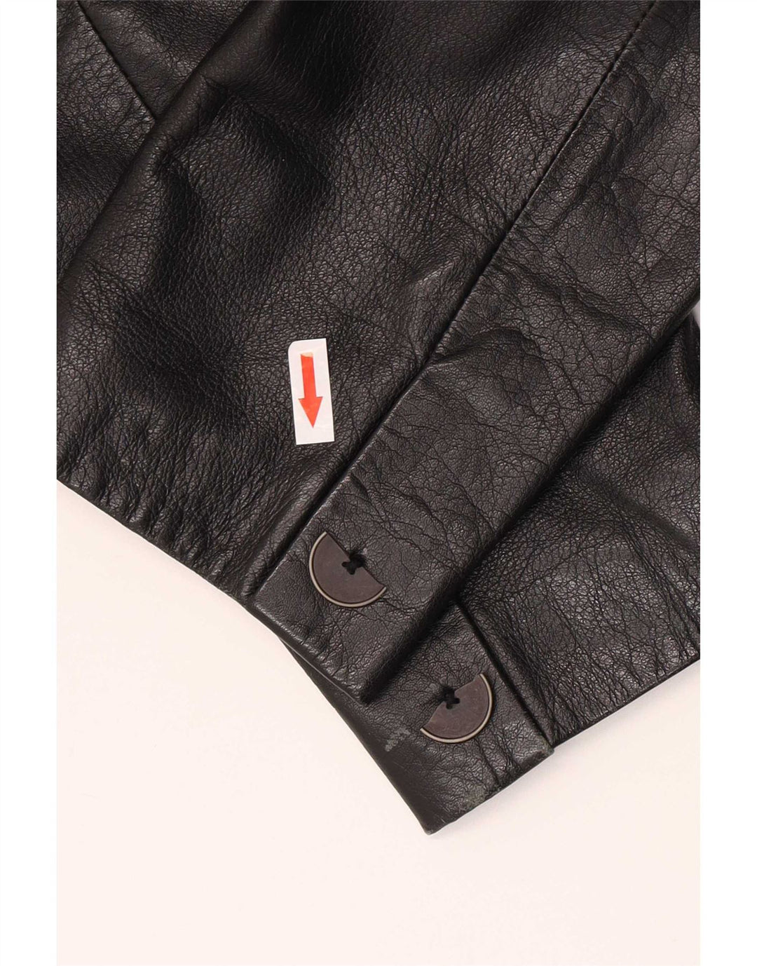 Madeleine Damen Zweireihige Lederjacke UK 12 Medium Schwarz