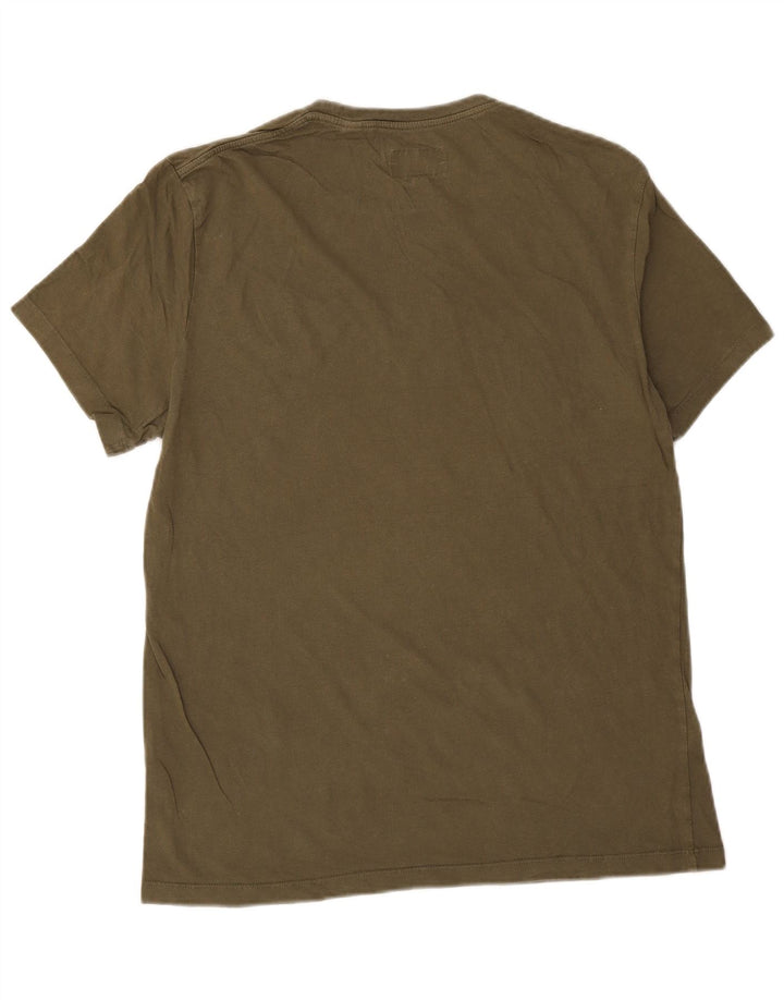 Jack Wills Herren-T-Shirt mit Grafik, mittlere Khaki-Baumwolle