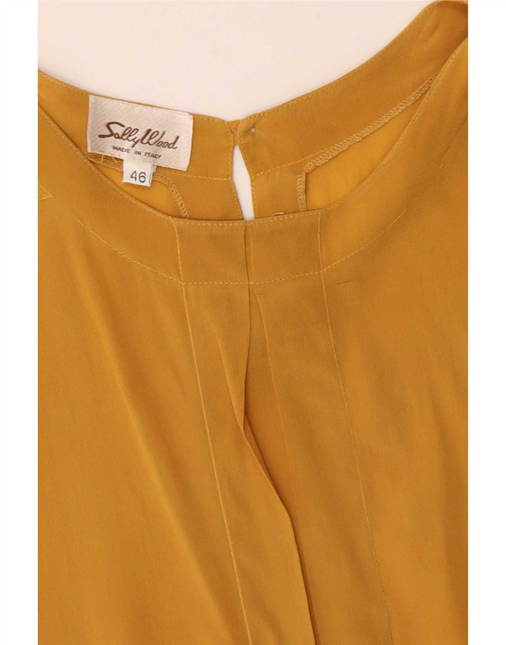 Vintage Damen Bluse Top IT 46 Large Beige