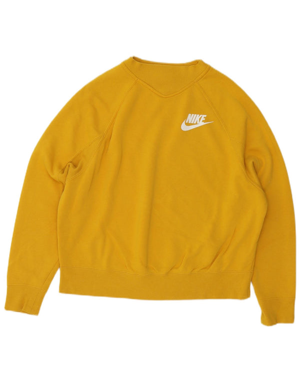 Nike Damen-Sweatshirt in Übergröße, Größe 10, Größe S, Gelb, Baumwolle