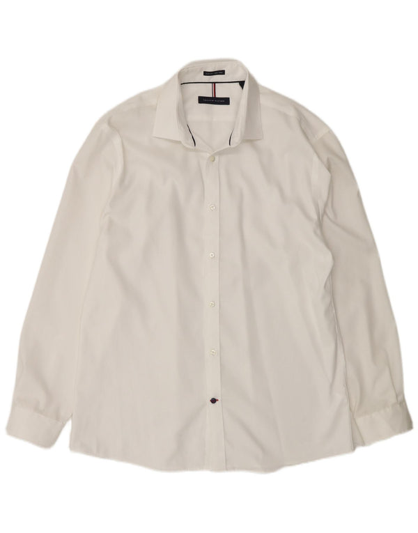 Tommy Hilfiger Herren Slim Fit Hemd Größe 16 Large Weiß