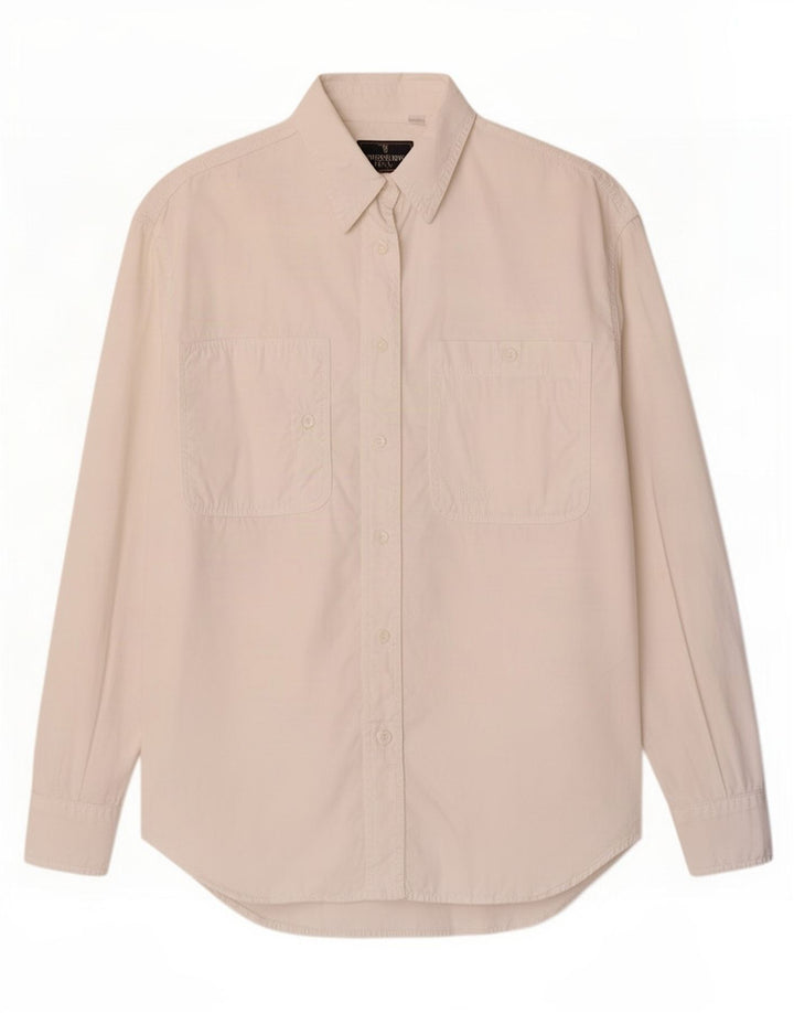 Trussardi Damen-Oversize-Hemd UK 10 Small Off White