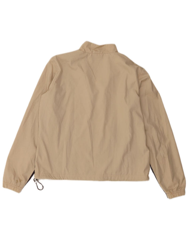 Nike Damen-Trainingsanzug-Top-Jacke UK 10/12 Mittelbeige Farbblock