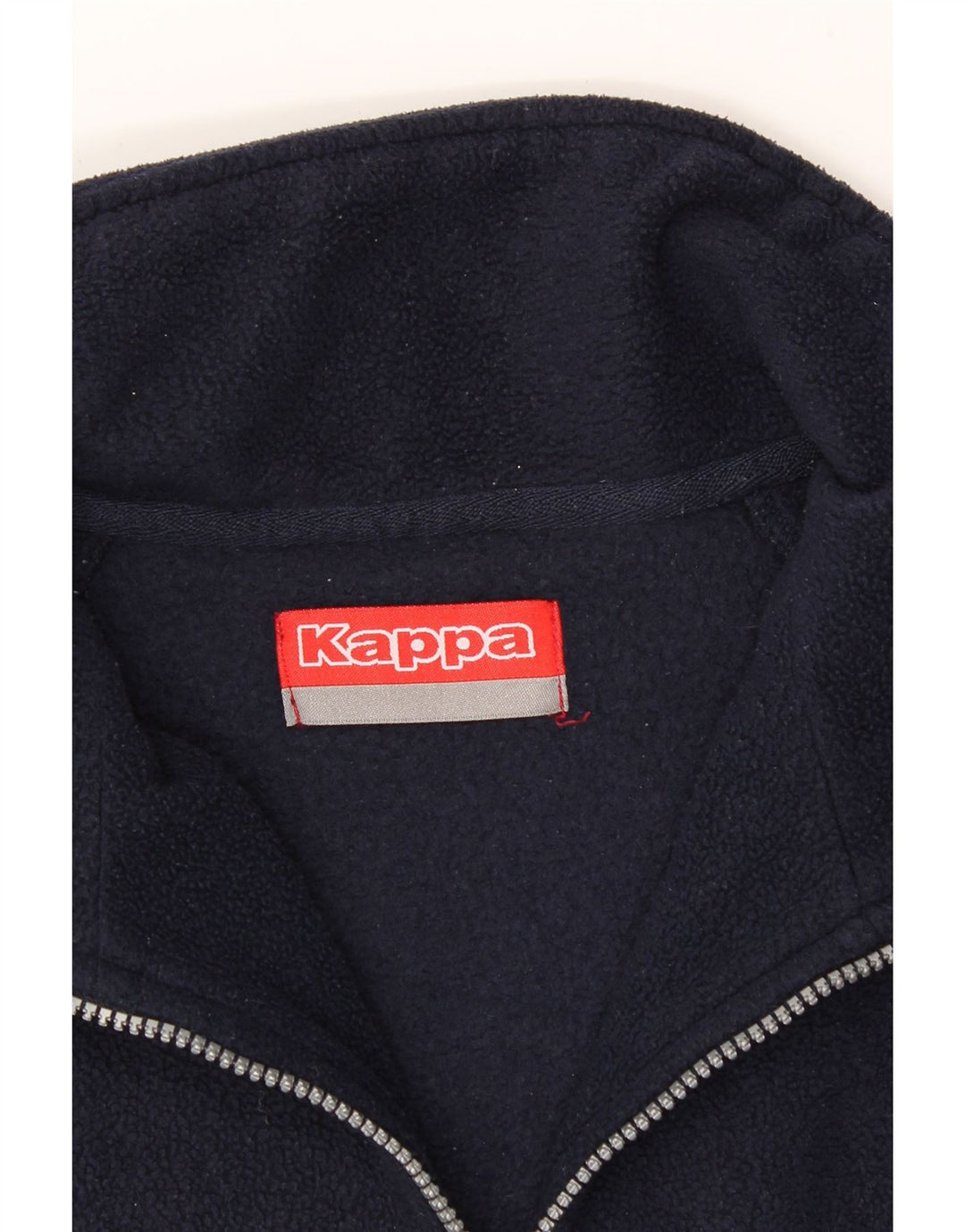 KAPPA Mens Zip Neck Fleece Jumper Medium Navy Blue Vintage Kappa and Second-Hand Kappa from Messina Hembry 