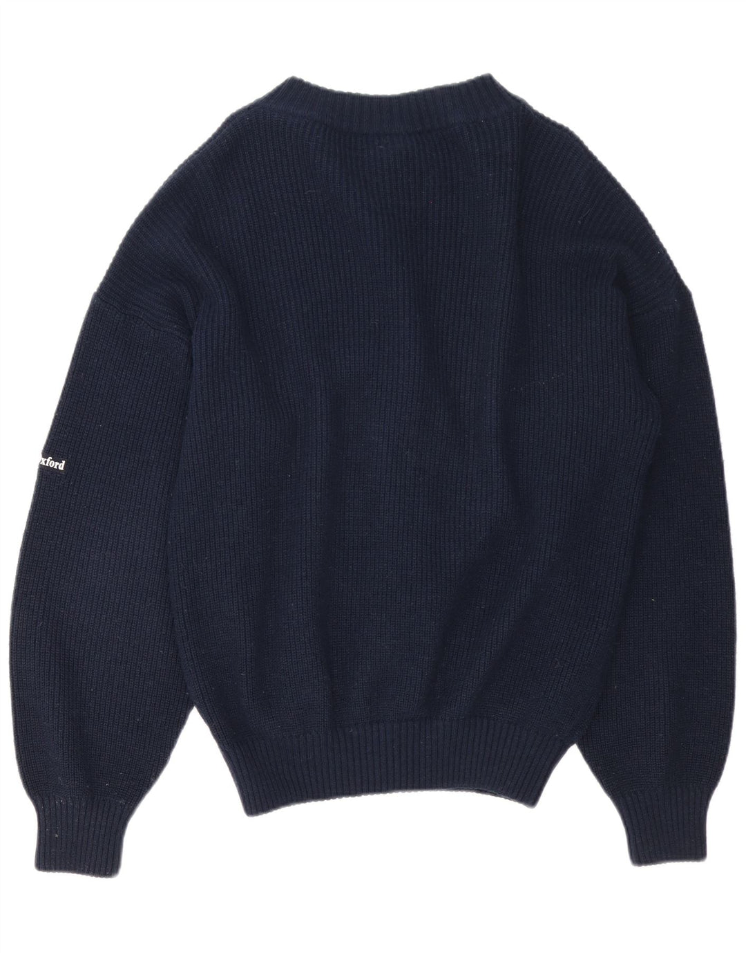 Ivy Oxford Herren-Strickjacke aus Wolle in mittlerem Marineblau