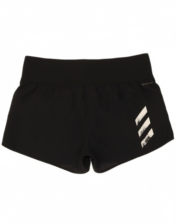ADIDAS Womens Aeroready Sport Shorts UK 14 Medium  Black Polyester