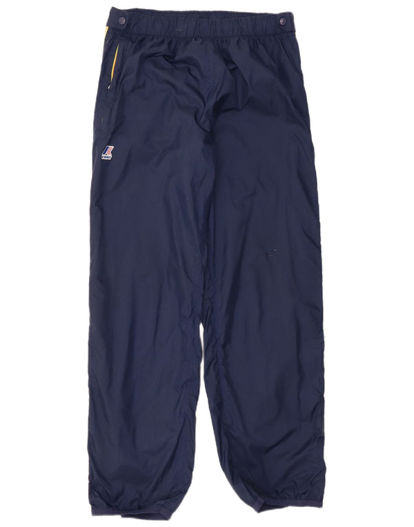 K-Way Damen Joggers Wasserdichte Hose UK 14 Mittel Marineblau gestreift