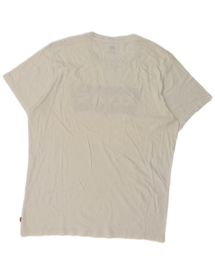 Levi's Herren-T-Shirt mit Grafik, Größe L, Weiß