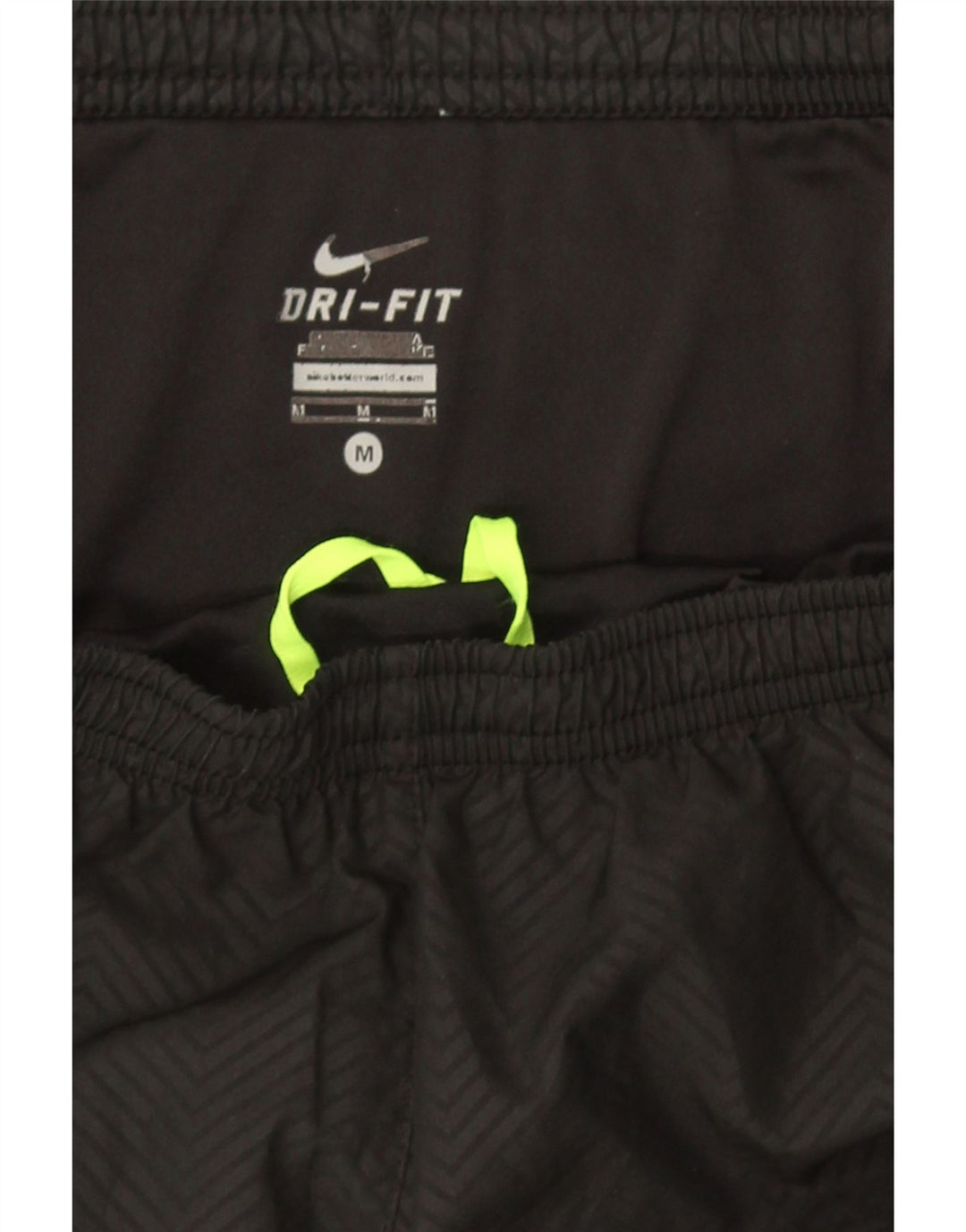NIKE Damen Dri Fit Sport Shorts UK 14 Medium Black Chevron