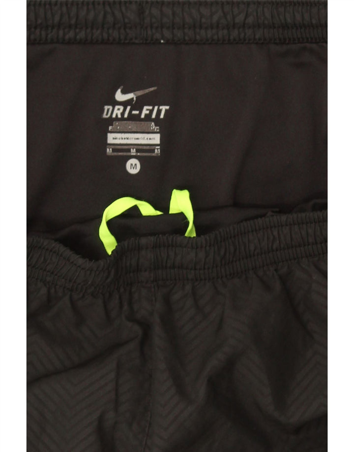 NIKE Damen Dri Fit Sport Shorts UK 14 Medium Black Chevron