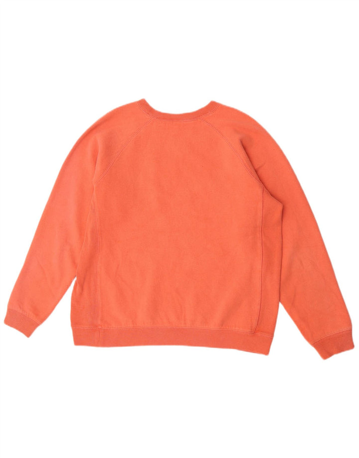 Izod Womens Graphic Sweatshirt Pullover UK 14 Mittelorange Baumwolle