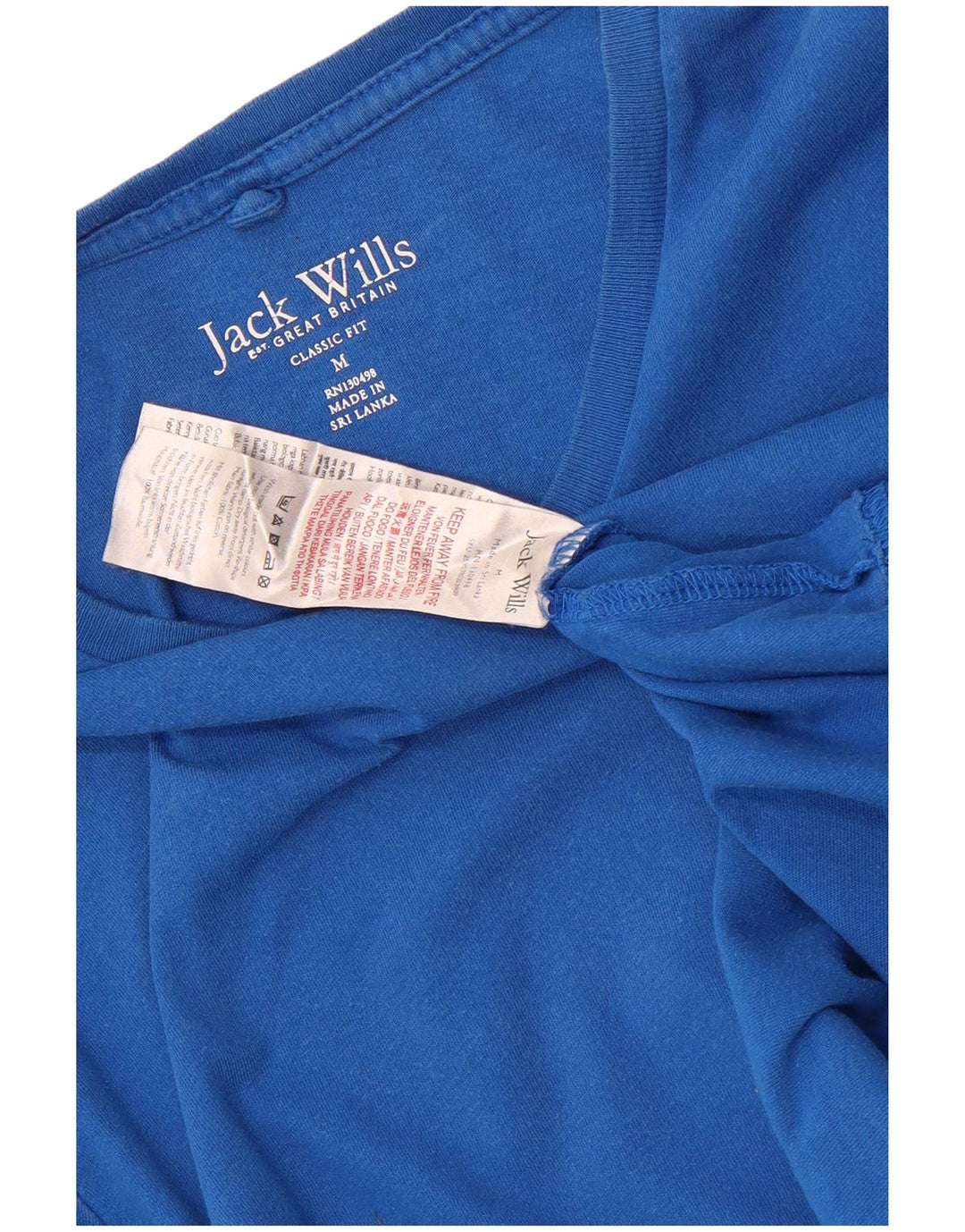 Jack Wills Herren-T-Shirt mit klassischer Passform aus mittelblauer Baumwolle