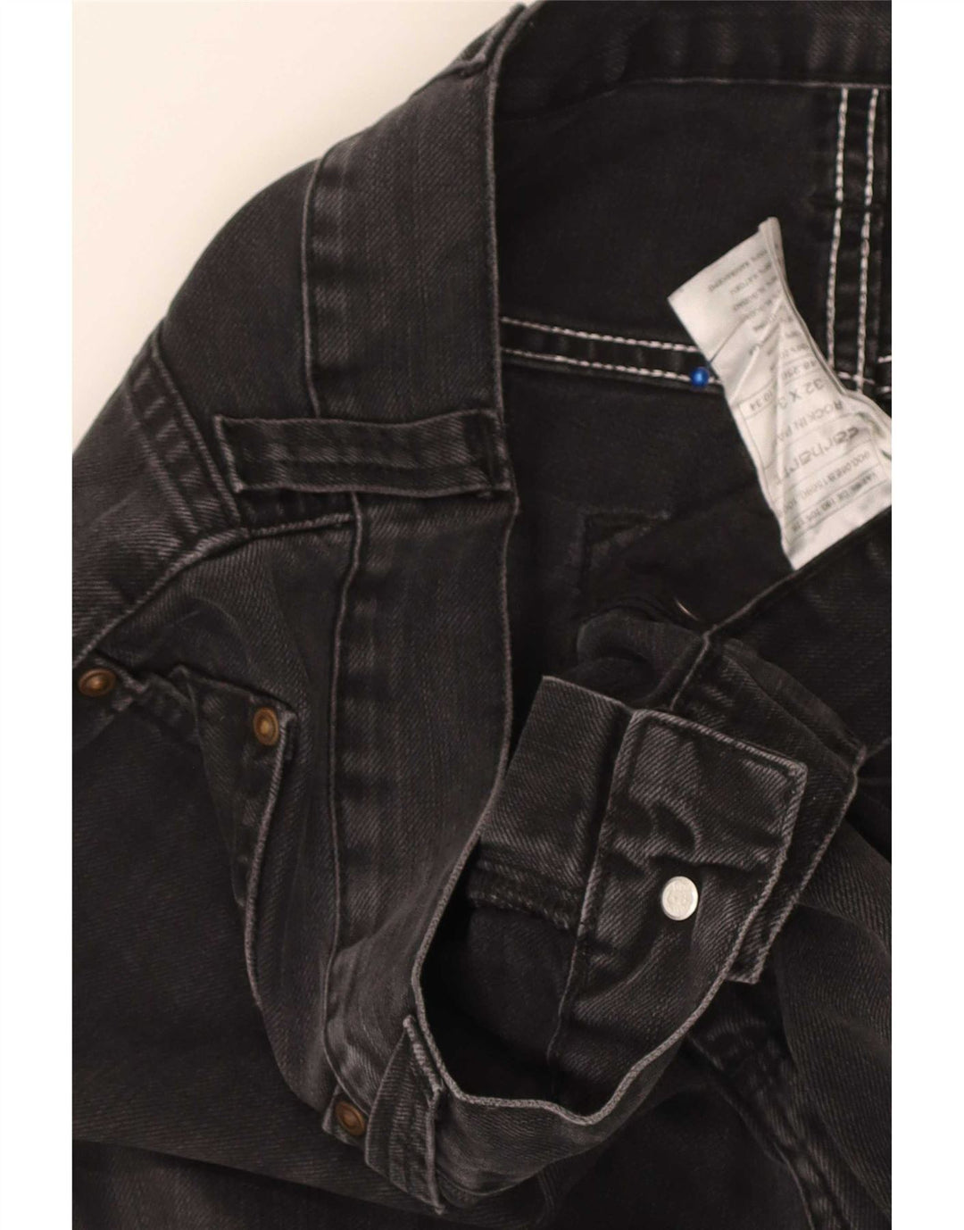 Carhartt Herren Straight Jeans W32 L30 Schwarze Baumwolle