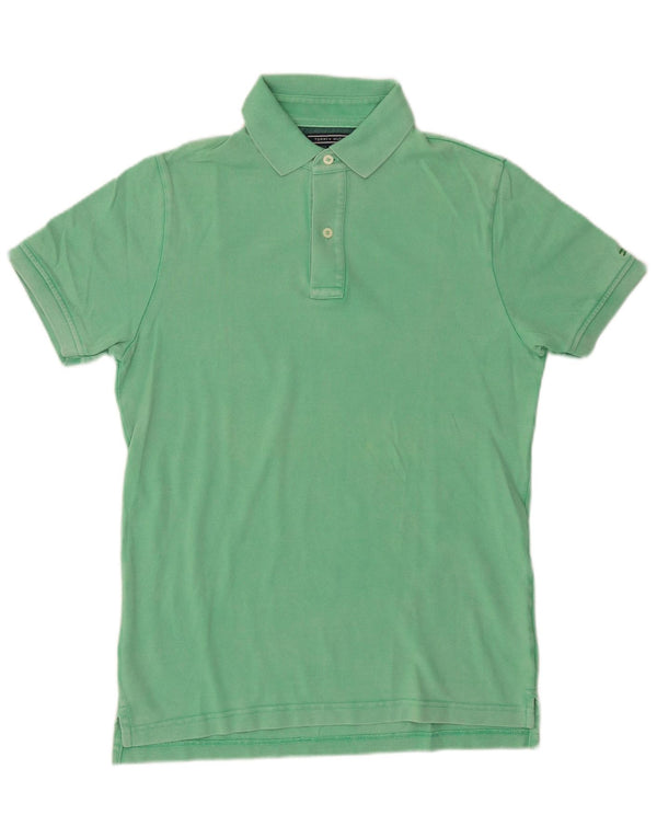 Tommy Hilfiger Herren Slim Fit Poloshirt mittelgrüne Baumwolle