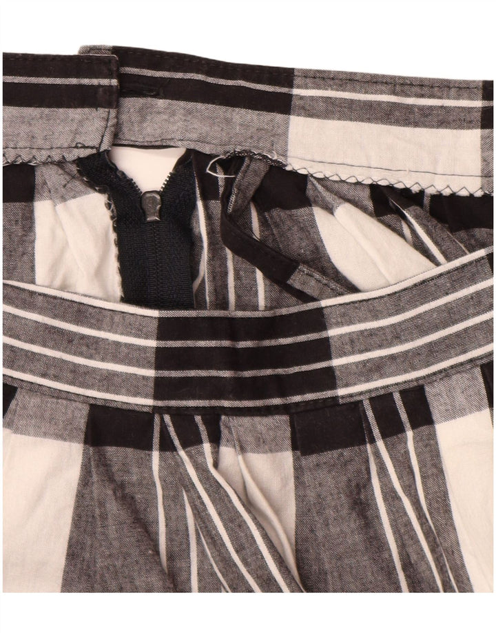 Vintage Damen A-Linienrock W30 Mittelschwarz kariert