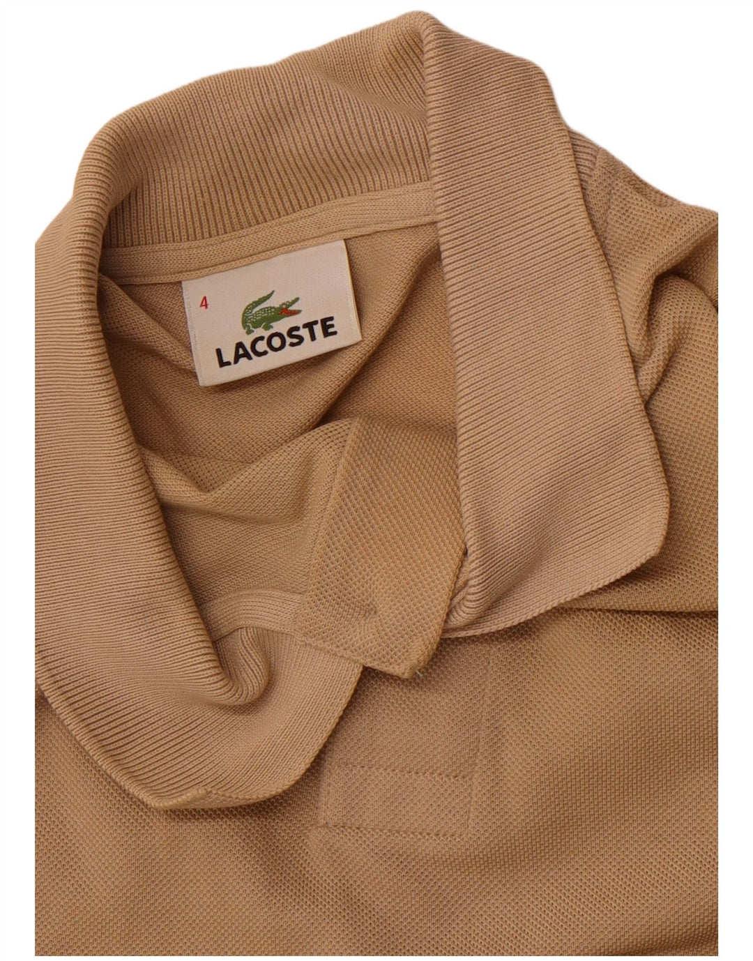 LACOSTE Herren Poloshirt Größe 4 Mittelbraun